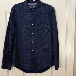 Tommy Hilfiger Dark Blue Button Down Shirt with white stars
